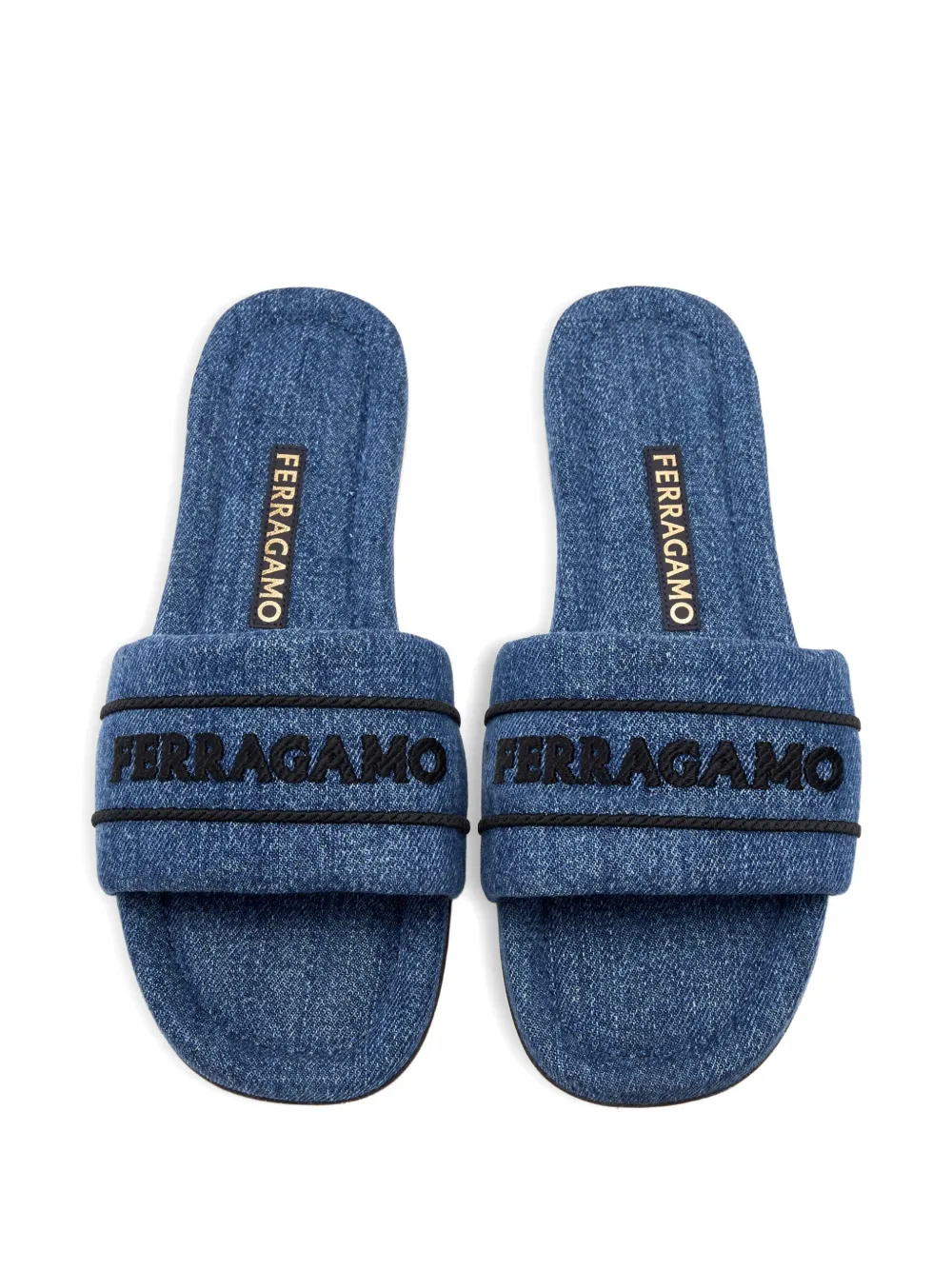 Ferragamo denim sandals Blue