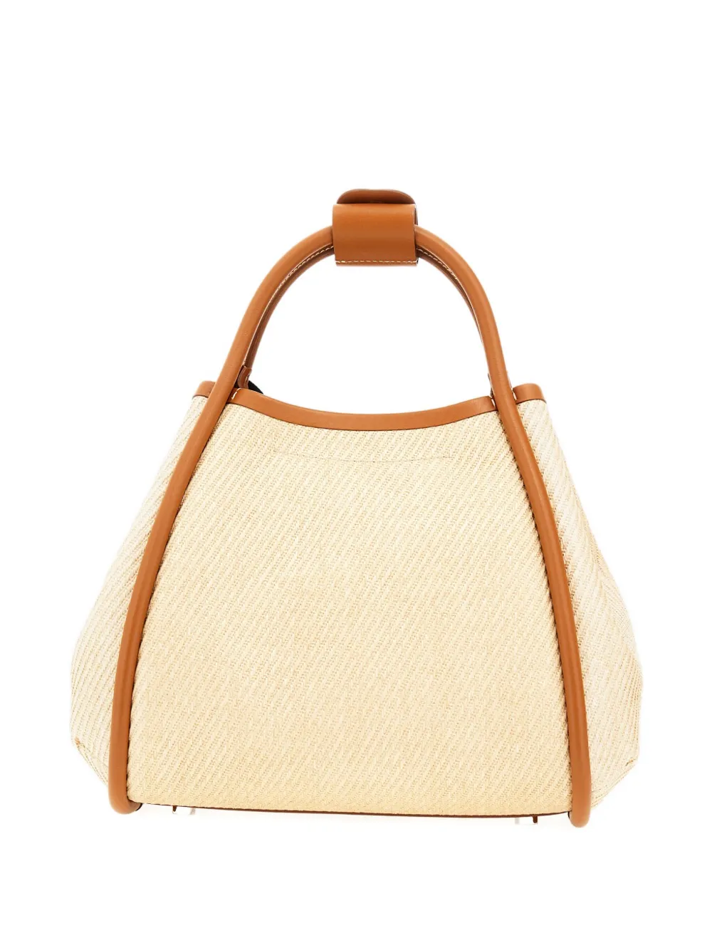 Max Mara Marine rieten shopper met textuur - Beige