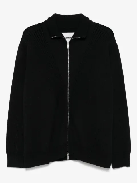 Jil Sander zip-up wool cardigan