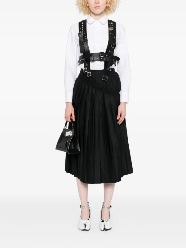 noir kei ninomiya ビニールハーネス Noir Kei Ninomiya cream wool harness with black leather