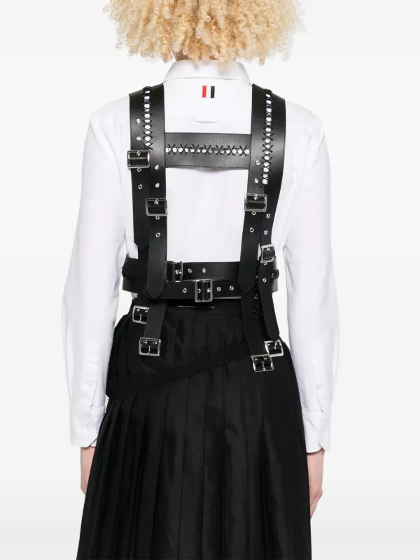 Noir Kei Ninomiya faux-leather Harness Vest | Black | FARFETCH