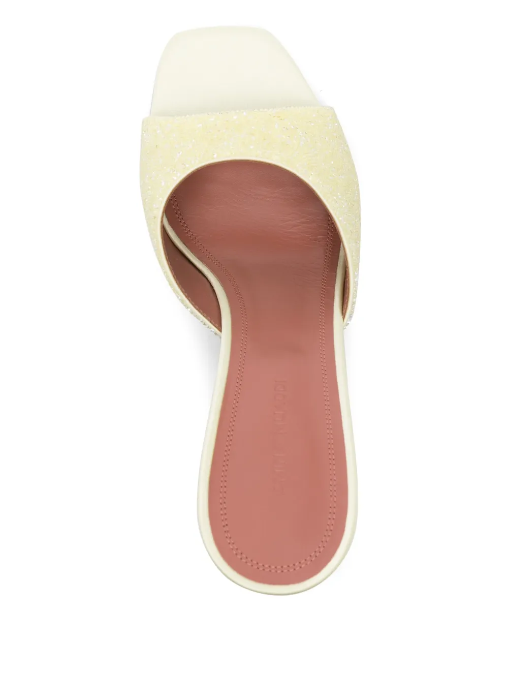 Amina Muaddi 10mm Lupita Crystal sandals Yellow