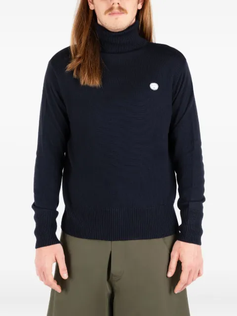 Société Anonyme roll-neck logo-patch sweater