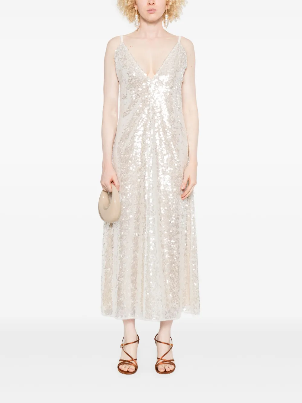 Philosophy Di Lorenzo Serafini sequinned dress - Beige
