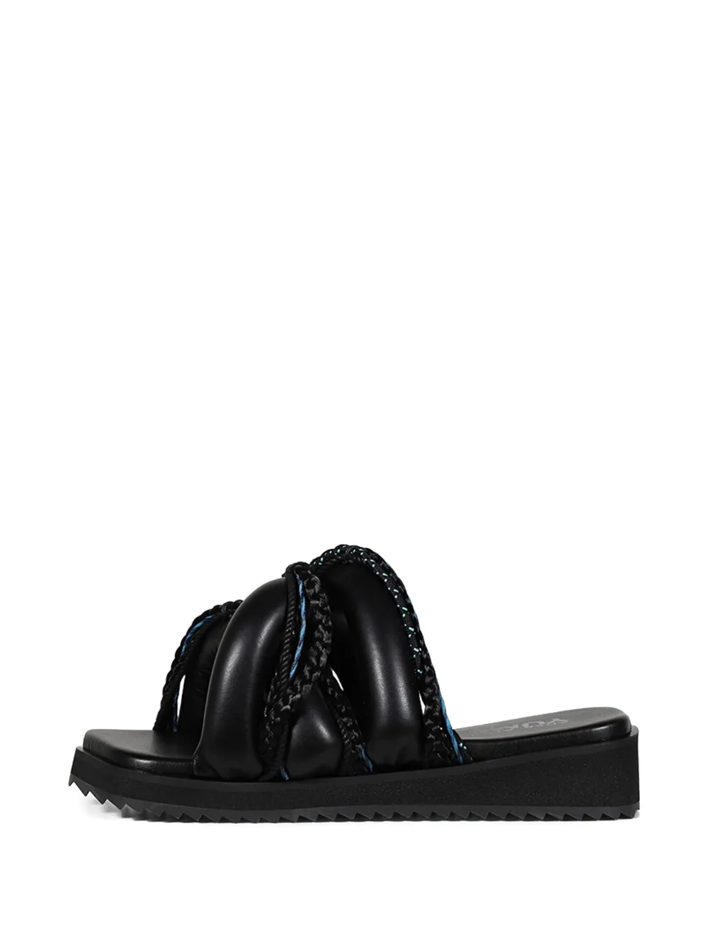 YUME crossover-strap slides Black