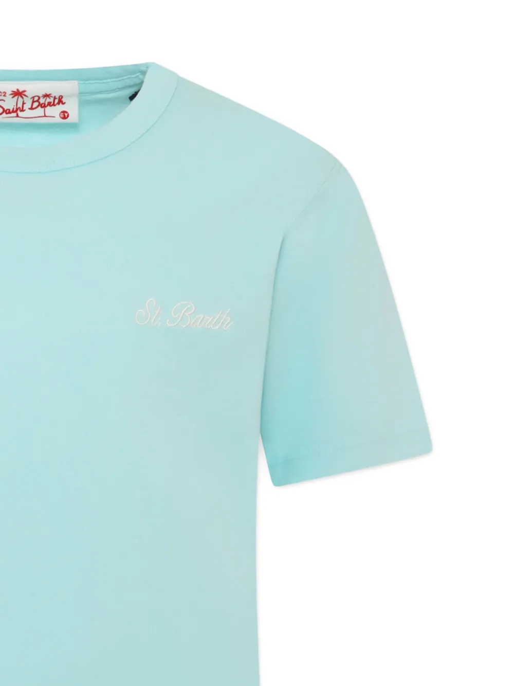 MC2 Saint Barth Kids T-shirt met geborduurd logo Blauw