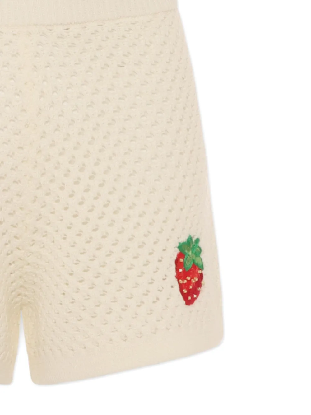 MC2 Saint Barth Kids Gebreide shorts Beige