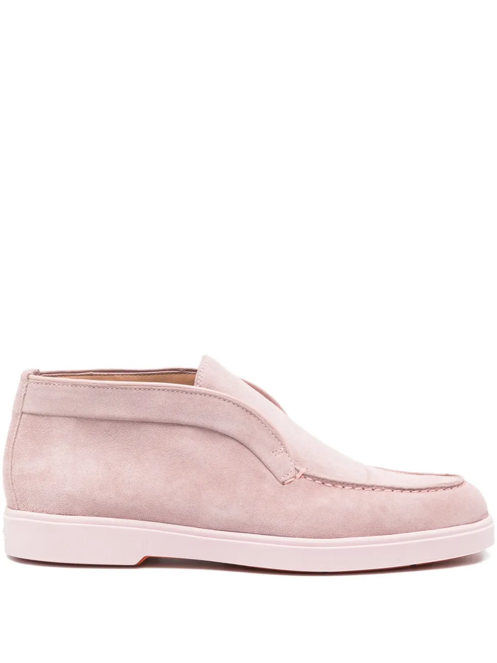 Santoni suede slip-on loafers Pink