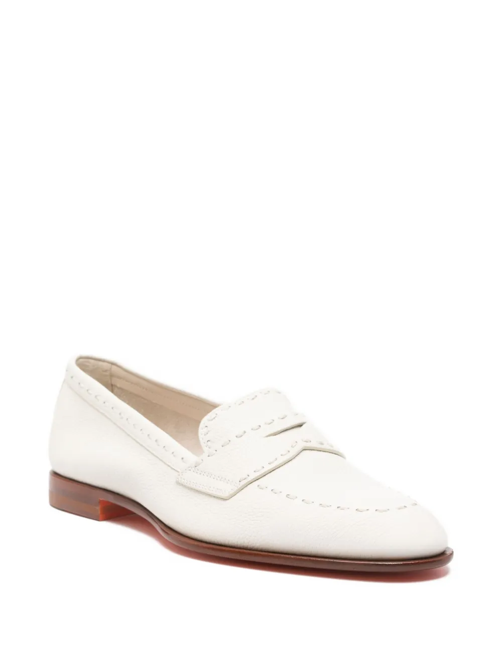 Santoni penny-slot loafers White