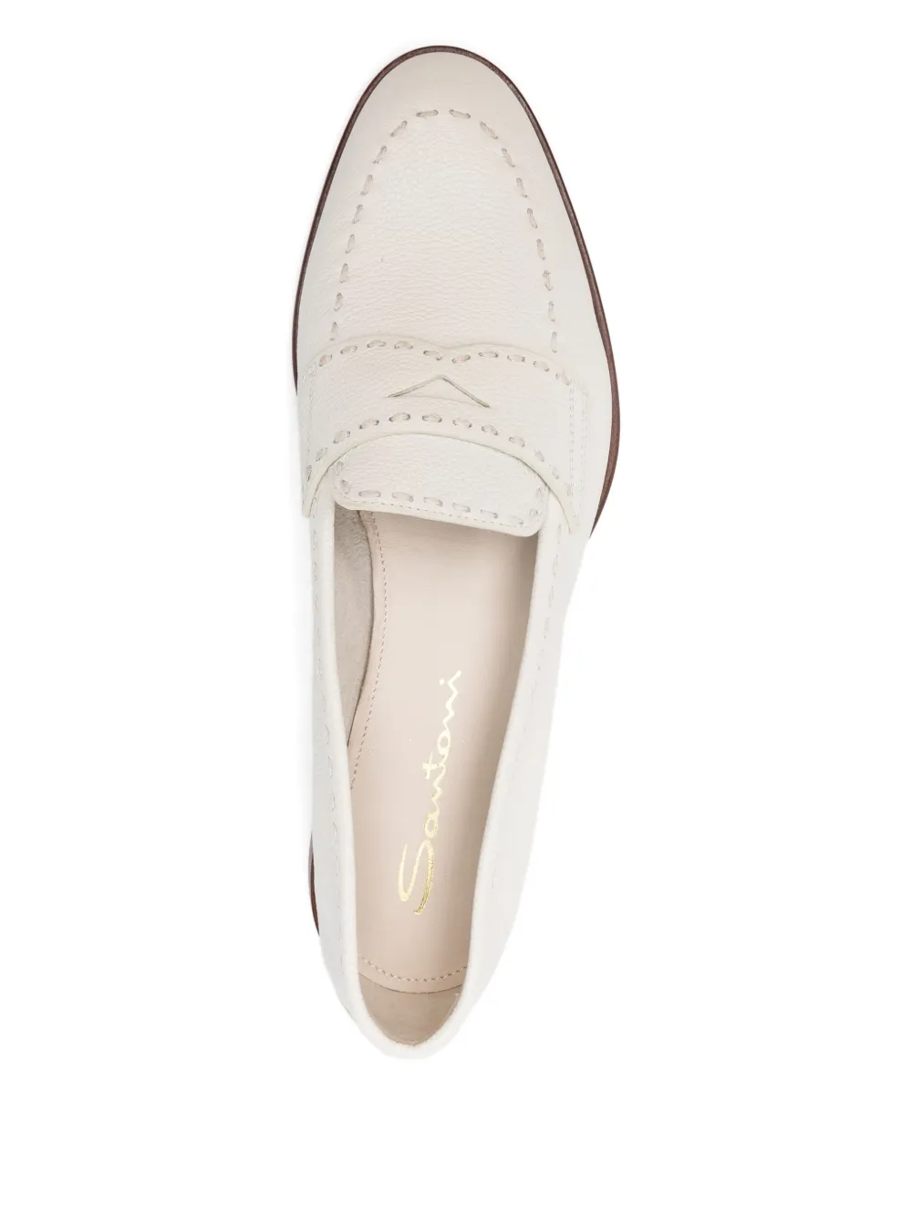 Santoni penny-slot loafers White