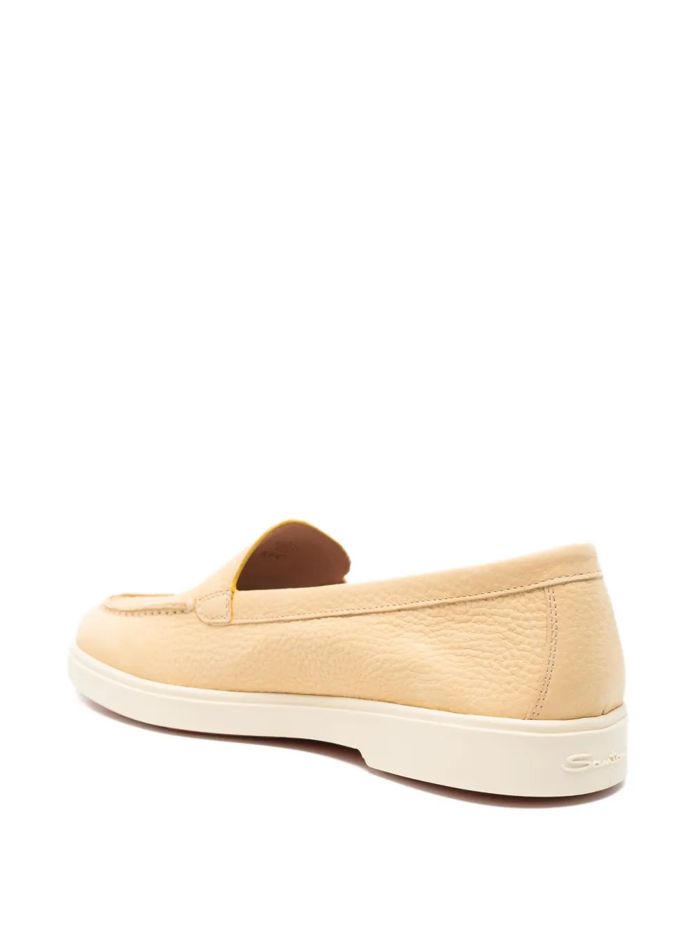 Santoni leather loafers Neutrals