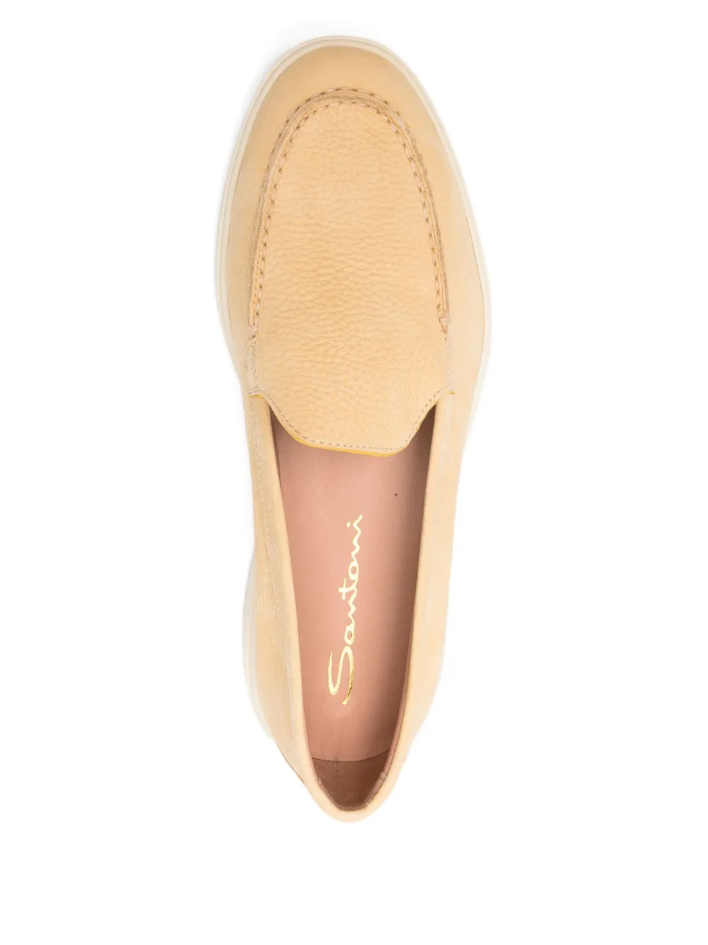 Santoni leather loafers Neutrals