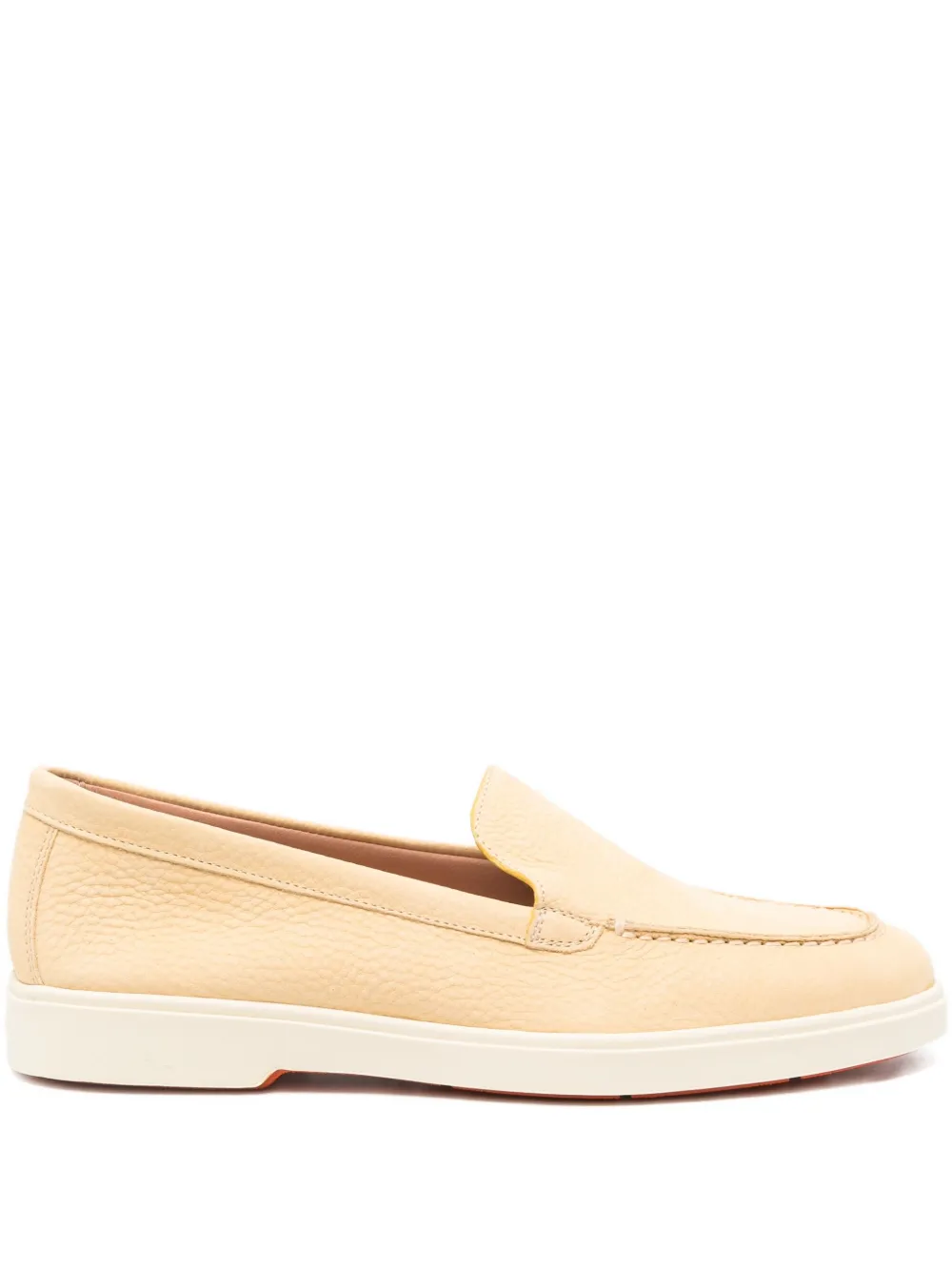 Santoni leather loafers Neutrals