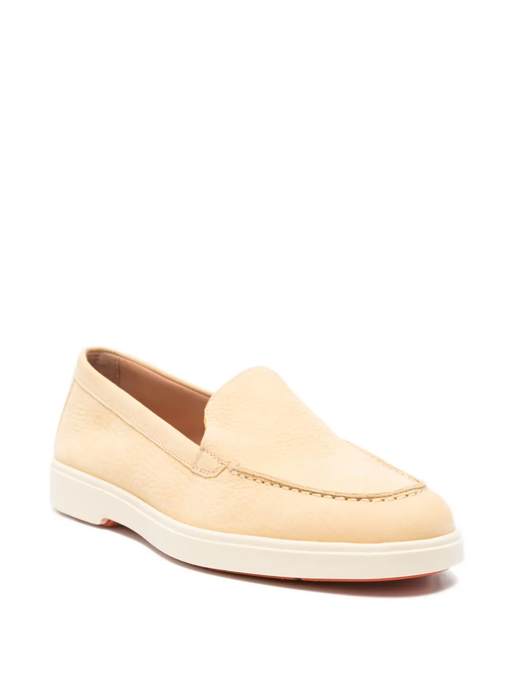 Santoni leather loafers Neutrals
