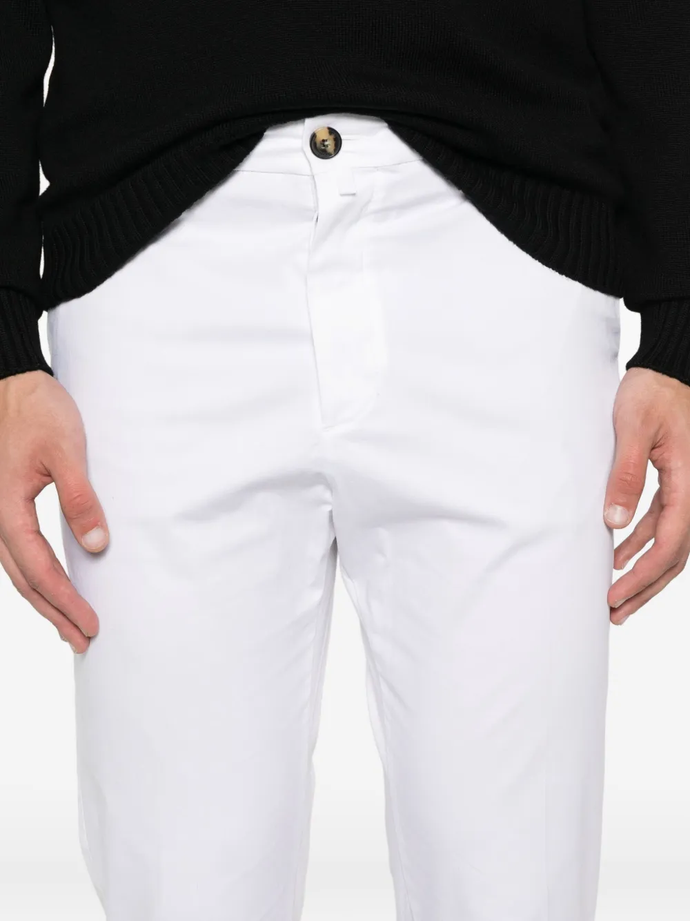 Jacob Cohën Broek met knoopsluiting Wit