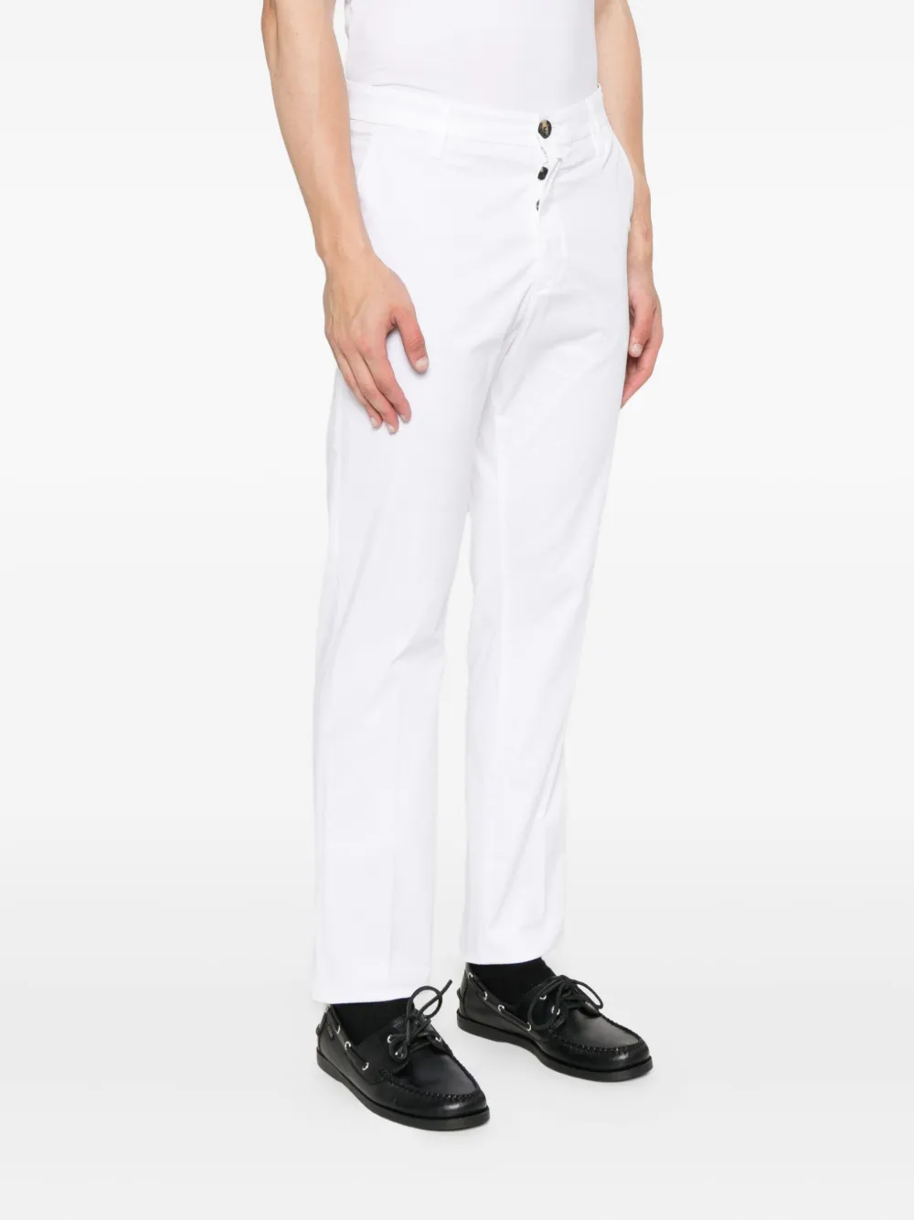 Jacob Cohën Broek met knoopsluiting Wit
