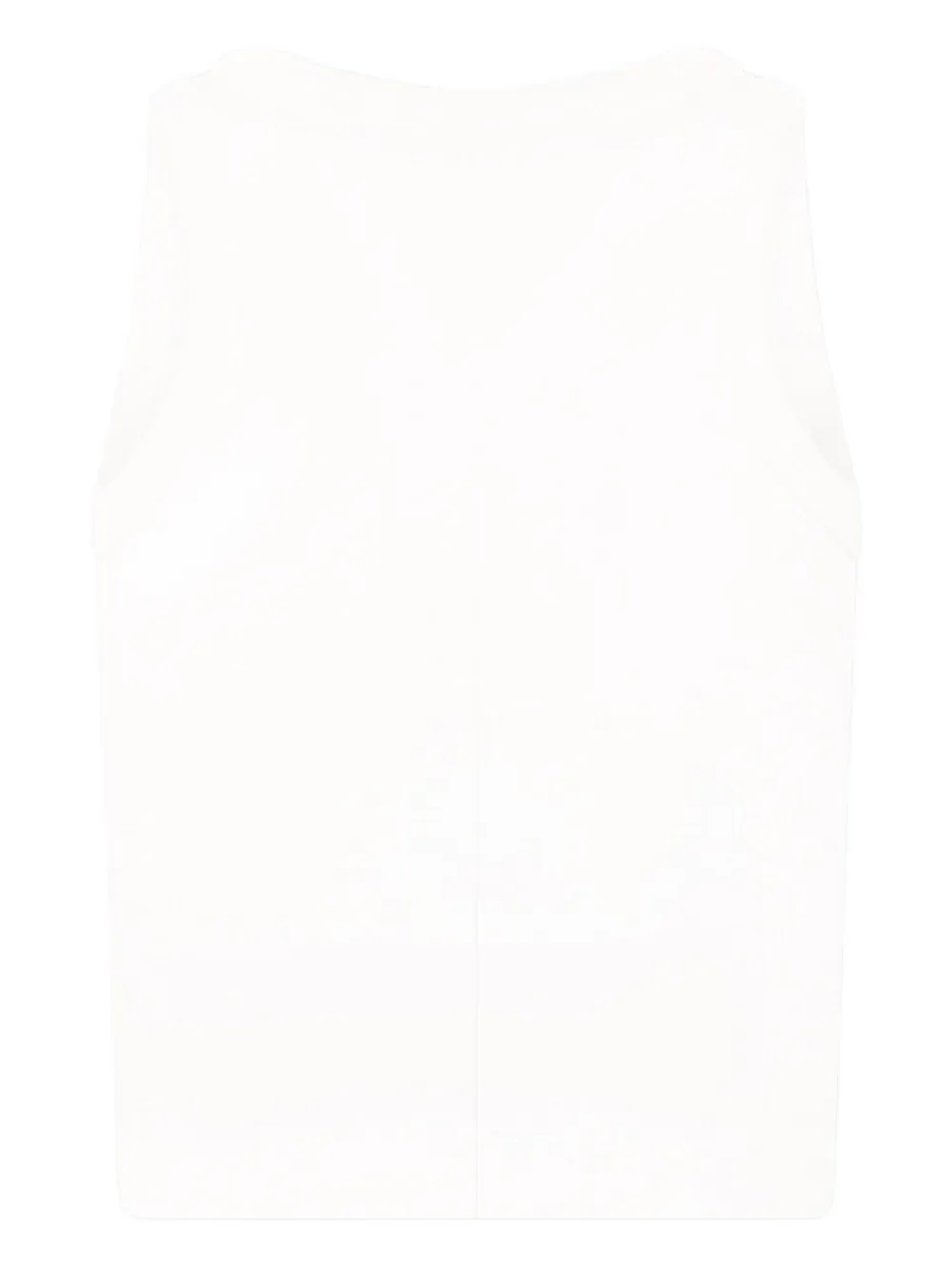 MC2 Saint Barth Kids Ribgebreide tanktop Wit