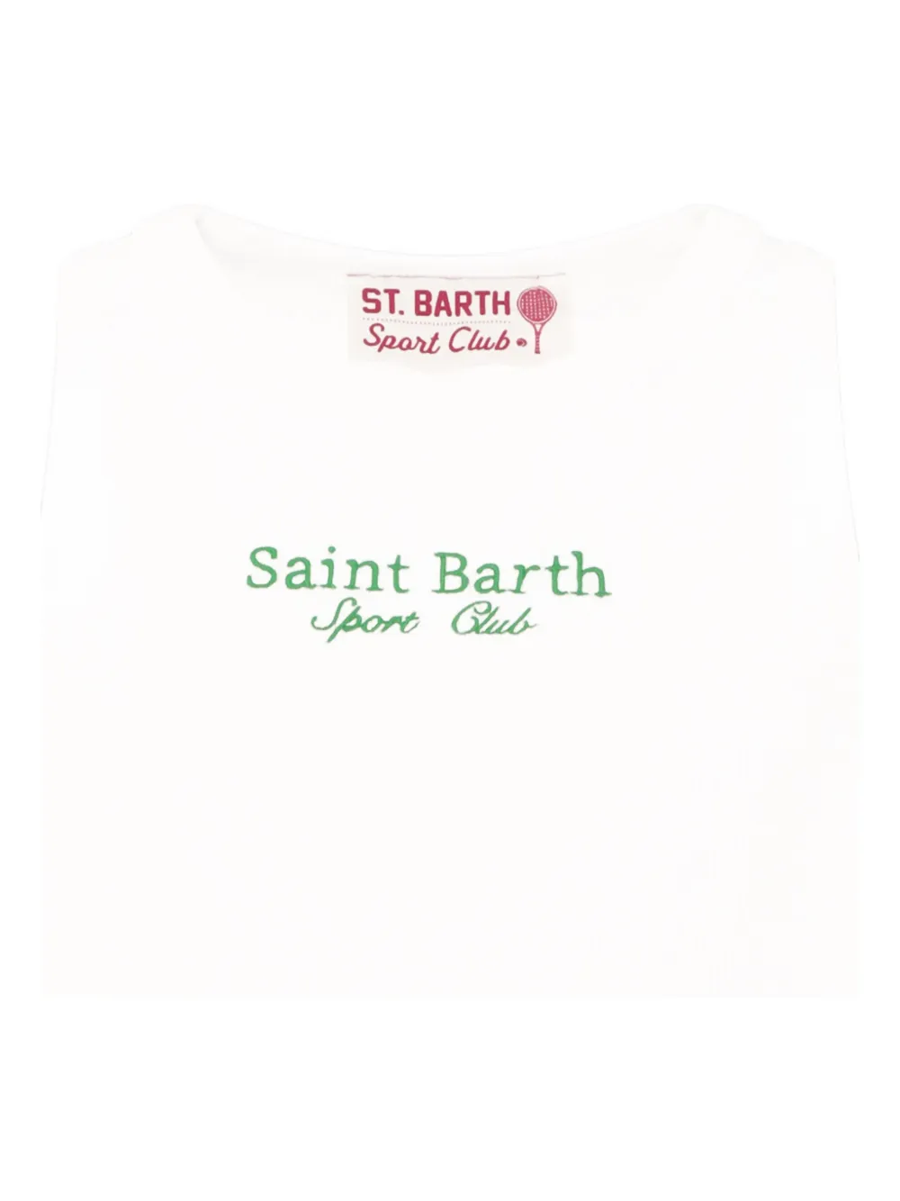 MC2 Saint Barth Kids Ribgebreide tanktop Wit