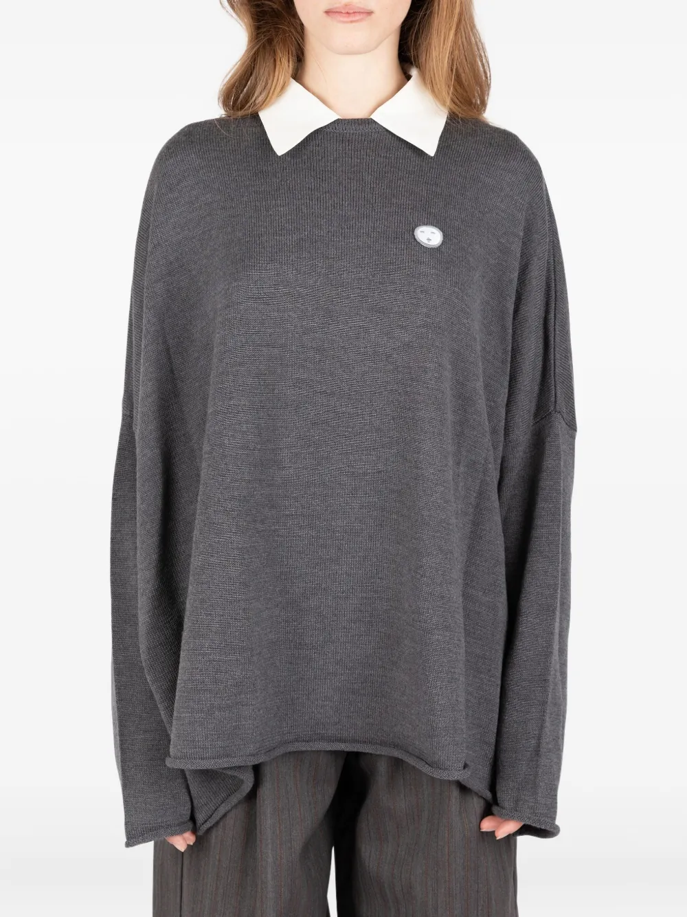 Société Anonyme embroidered-detail sweater Grijs