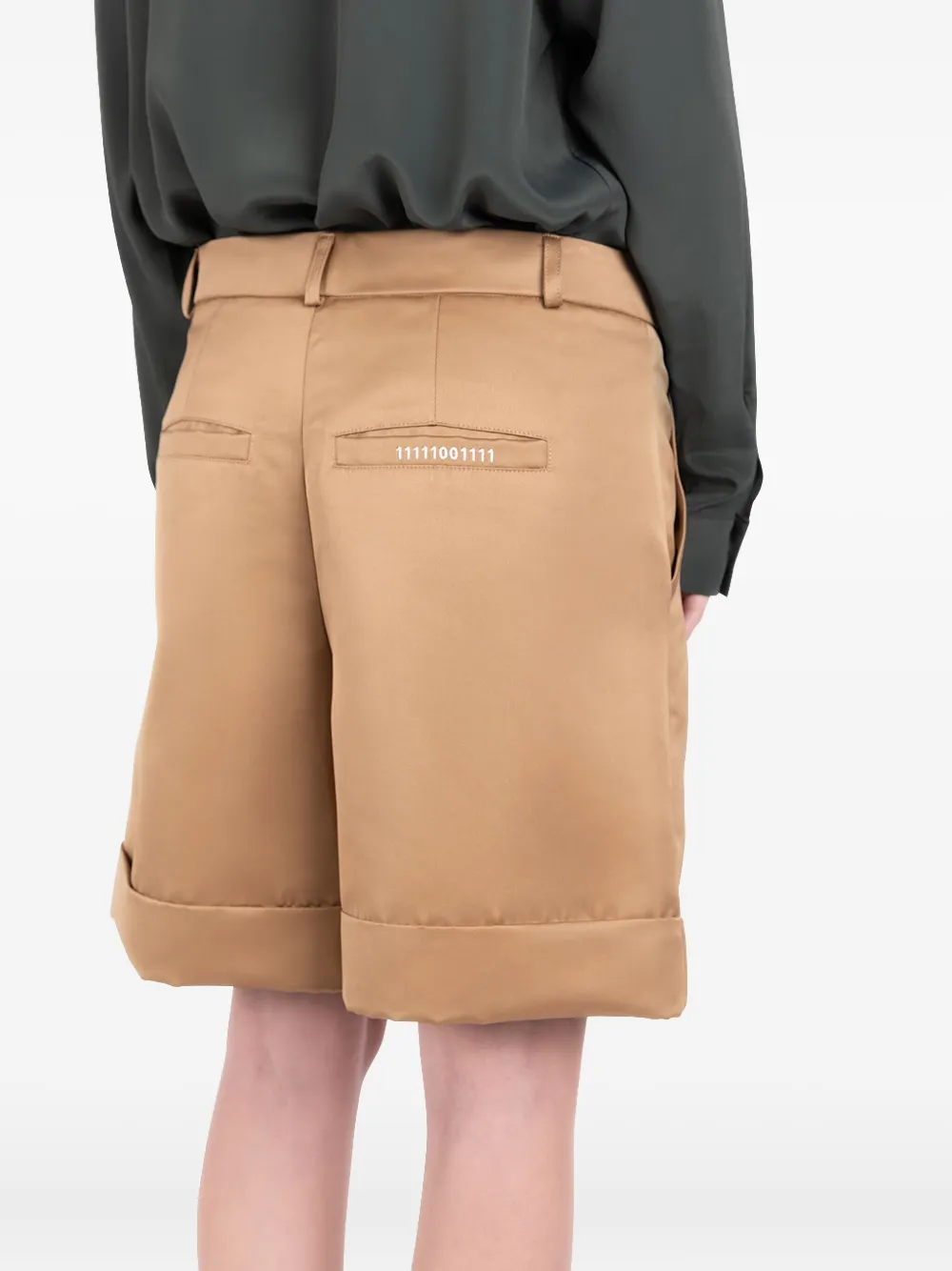 Société Anonyme Satijnen shorts Beige
