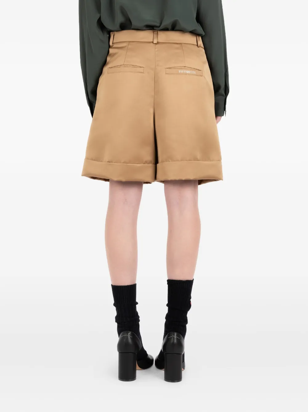 Société Anonyme Satijnen shorts Beige