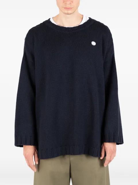 Société Anonyme logo-patch wide-sleeve sweater