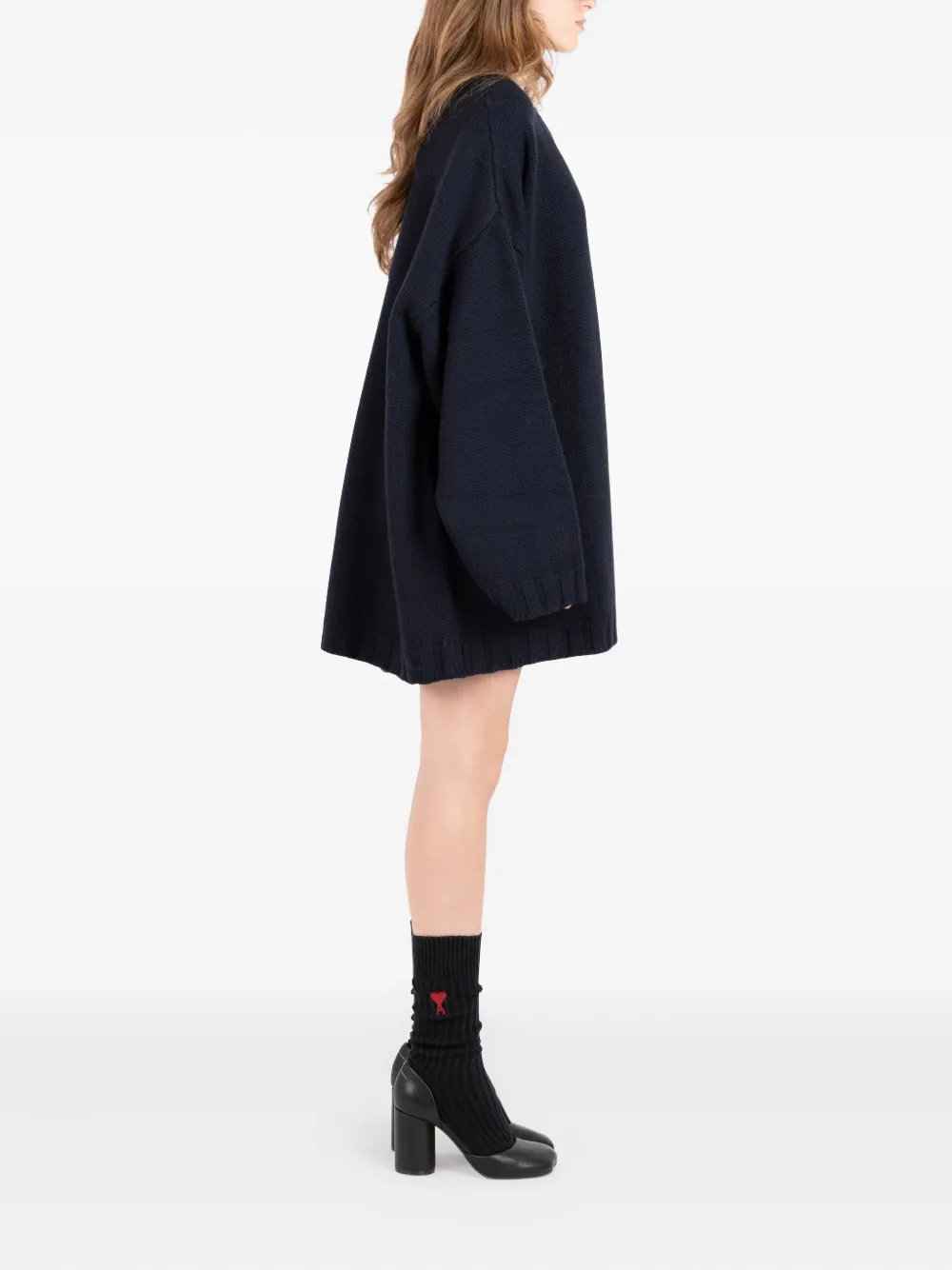 Société Anonyme logo-patch wide-sleeve sweater Blauw