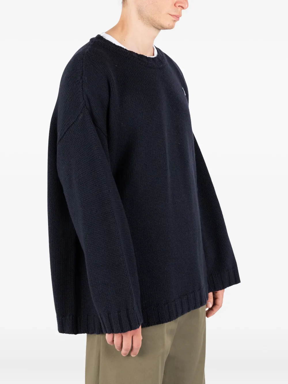Société Anonyme logo-patch wide-sleeve sweater Blauw