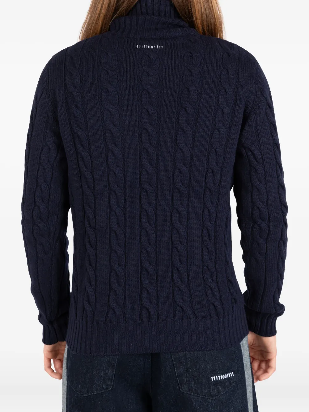 Société Anonyme Kabelgebreide coltrui Blauw