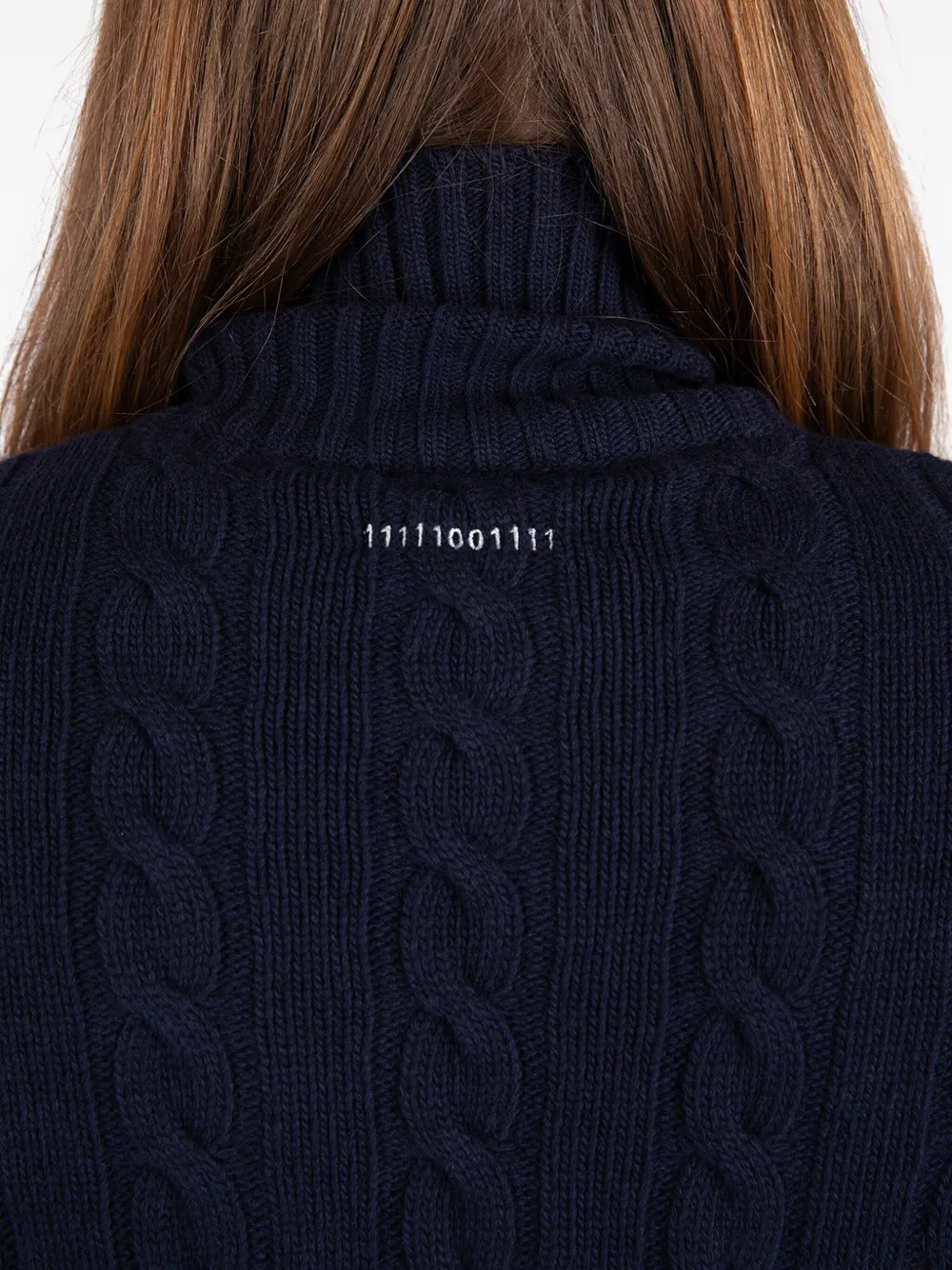 Société Anonyme Kabelgebreide coltrui Blauw