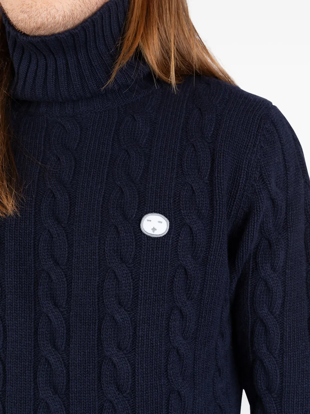 Société Anonyme Kabelgebreide coltrui Blauw