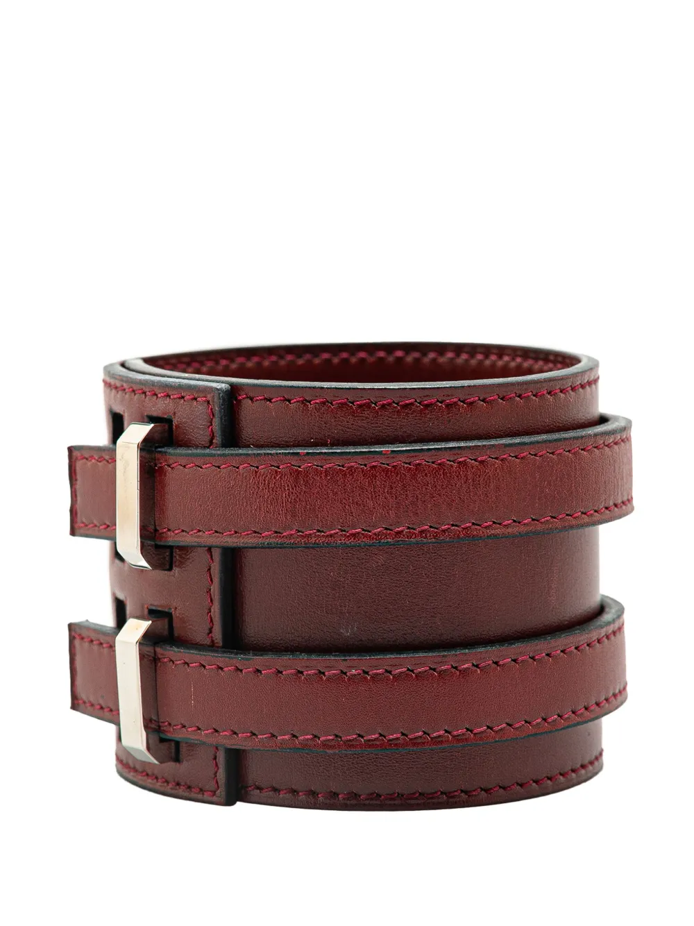 Hermès Pre-Owned pulsera Etriviere de piel extra ancha 2002 | Image 2