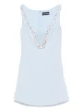 David Koma v-neck dress - Blue