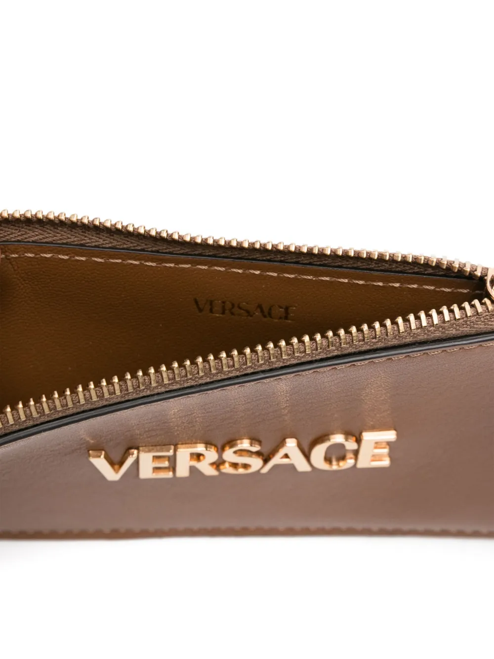 Versace Leren pasjeshouder Bruin
