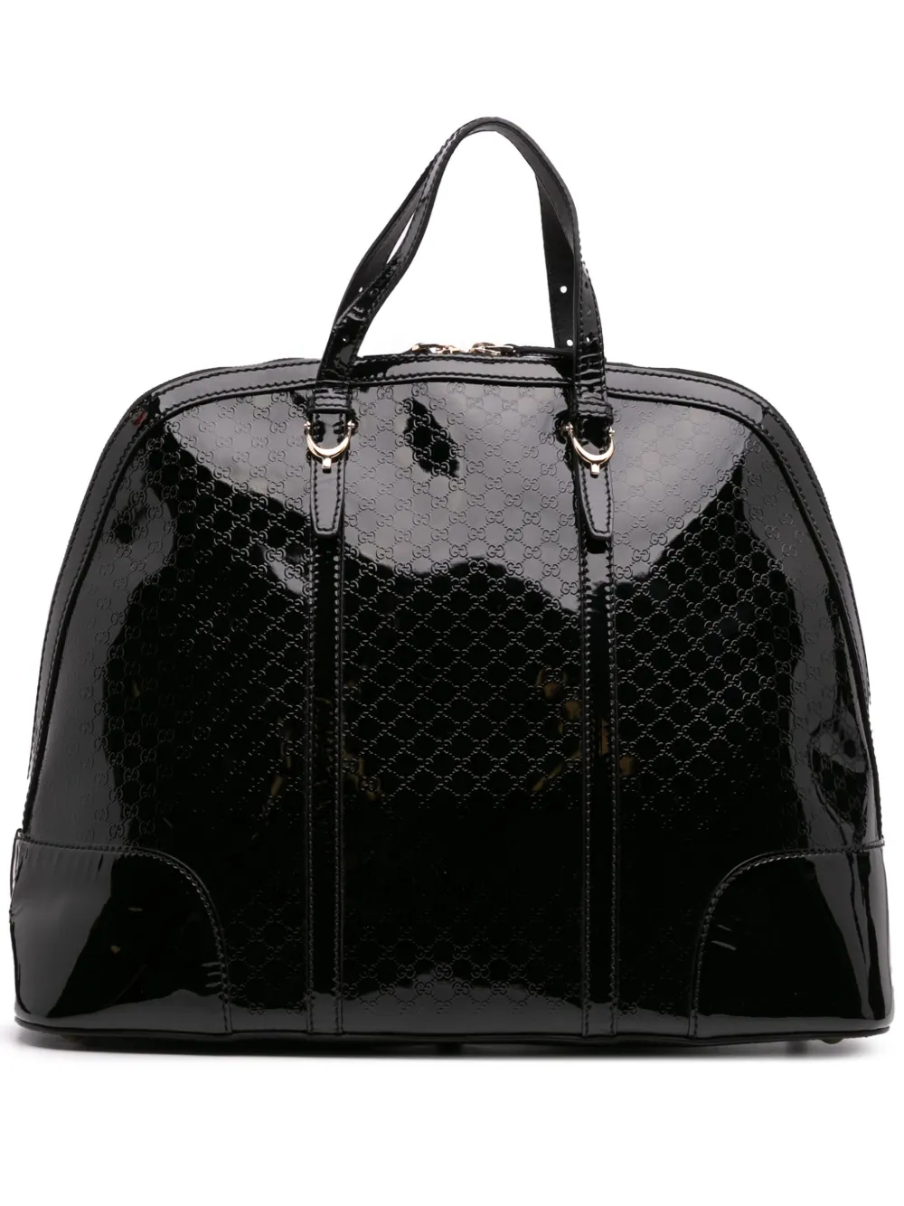 Gucci Pre-Owned 2016-2024 Large Microguccissima Patent Nice Dome Top Handle Bag tote bag | Black | Image 1