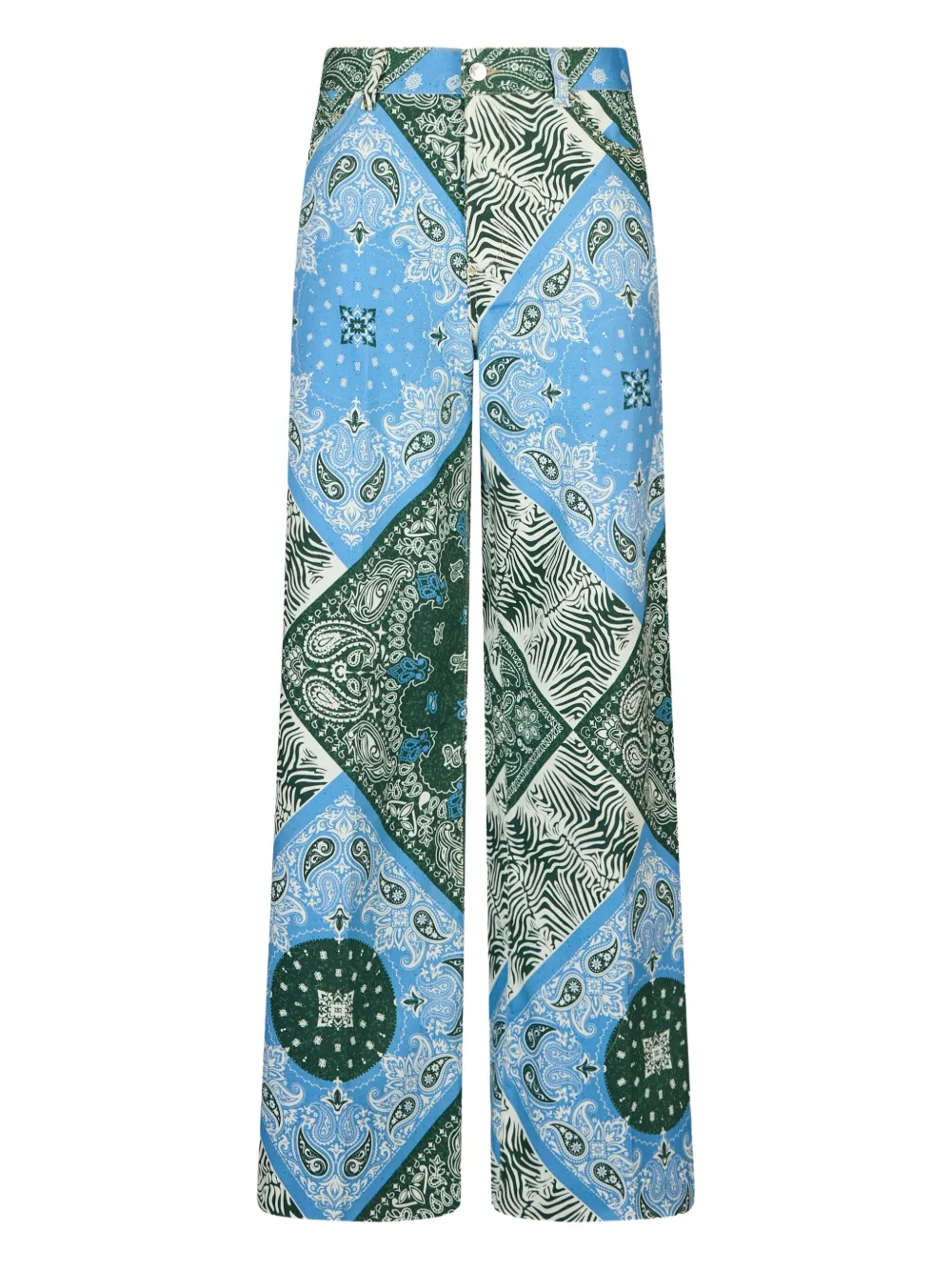 LIU JO Printed cotton trousers - グリーン LIU JO Printed cotton trousers - グリーン