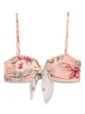 ZIMMERMANN floral-print bikini top - Pink