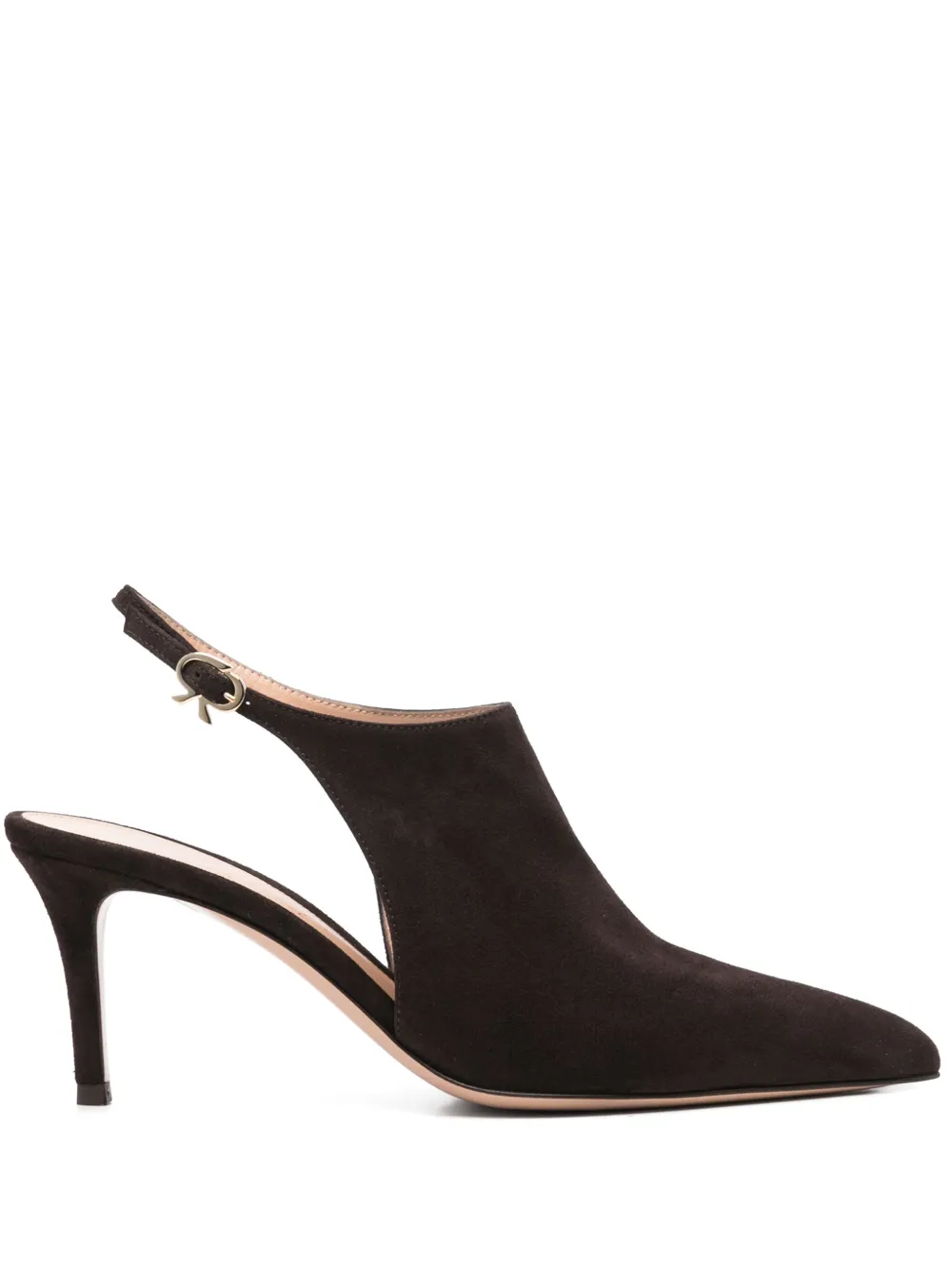 Gianvito Rossi 75mm leather pumps Brown