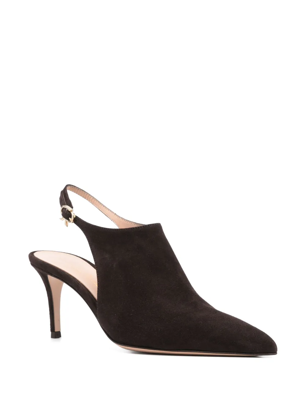 Gianvito Rossi 75mm leather pumps Brown