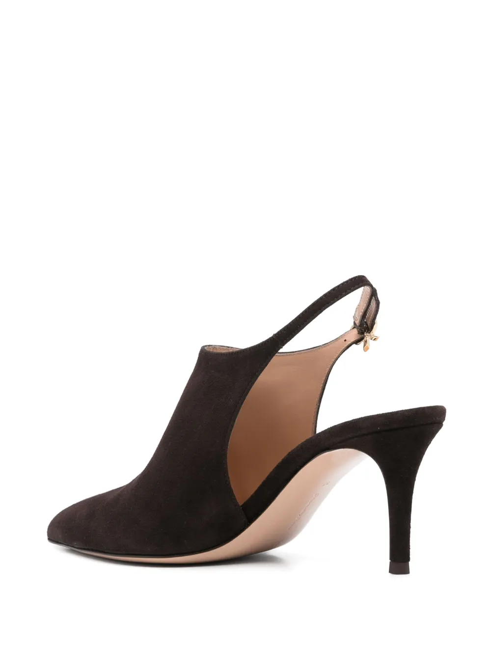 Gianvito Rossi 75mm leather pumps Brown