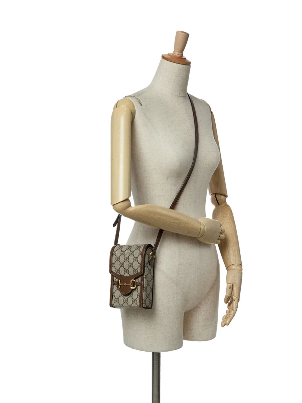 Gucci Pre-Owned 2016-2024 Mini GG Supreme Horsebit 1955 crossbody bag | Pre-Owned | Image 2