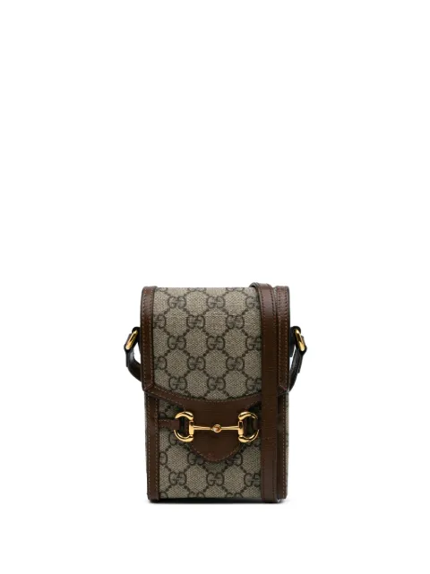 Gucci Pre-Owned 2016-2024 Mini GG Supreme Horsebit 1955 crossbody bag