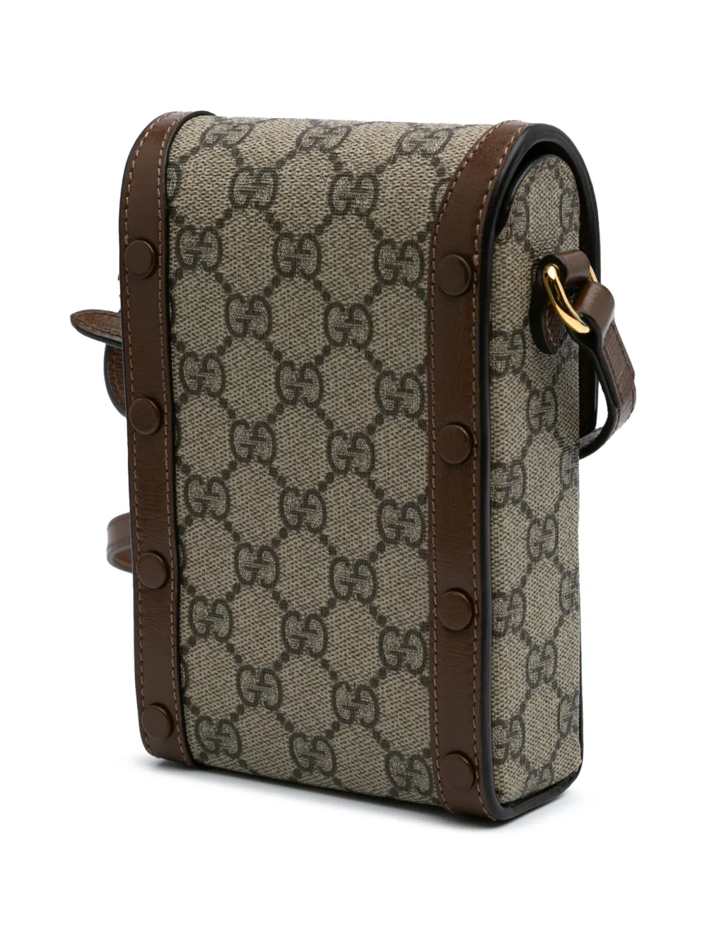 Pre-owned Gucci 2016-2024 Mini Gg Supreme Horsebit 1955 Crossbody Bag