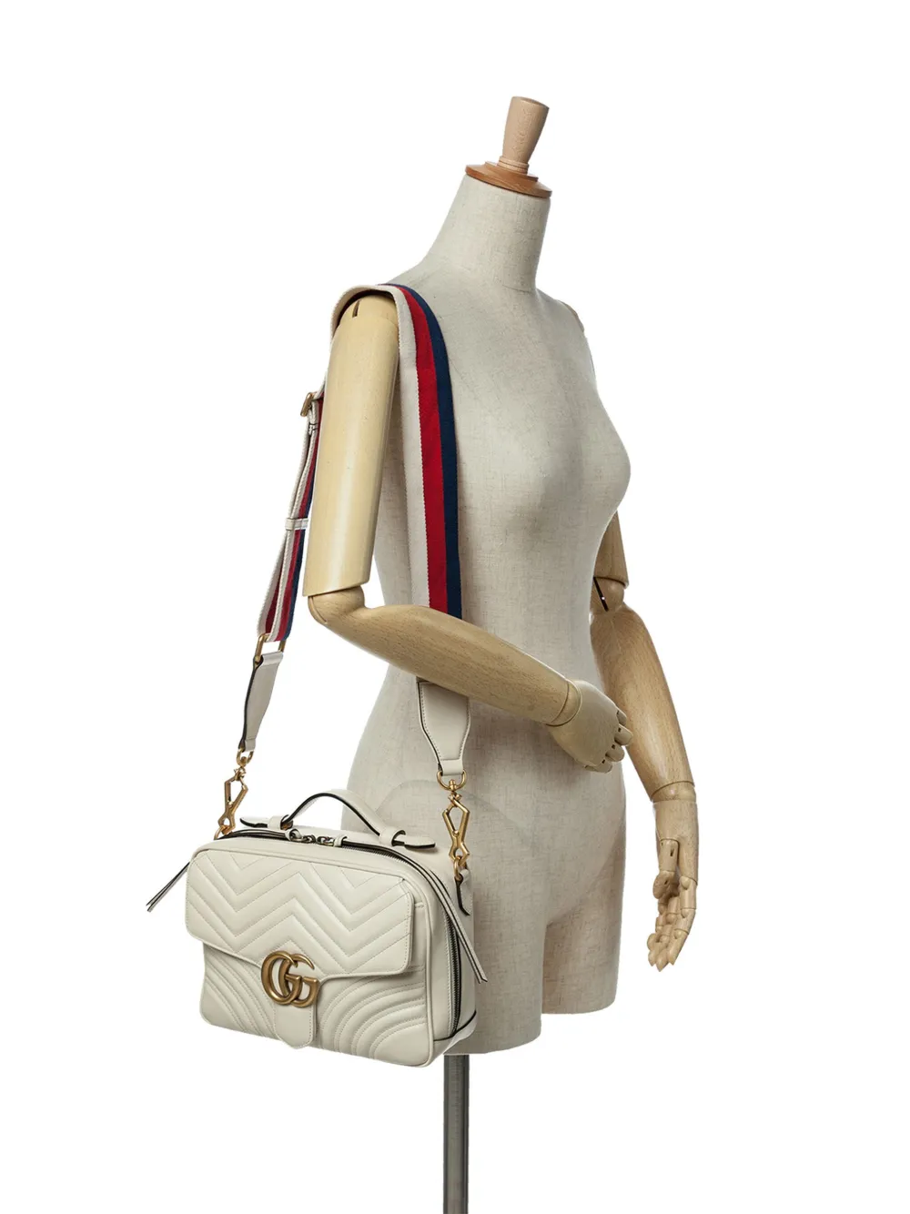 Gucci Pre-Owned 2016-2024 Small GG Marmont Sylvie Top Handle satchel | Pre-owned | Image 2