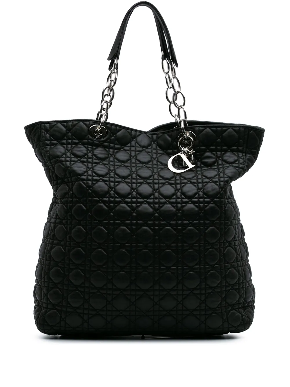 Christian Dior Pre-Owned 2008 ラムスキン カナージュ レディ ディオール ソフト ショッピング トートバッグ Christian Dior Pre-Owned 2008 ラムスキン カナージュ レディ ディオール ソフト ショッピング トートバッグ