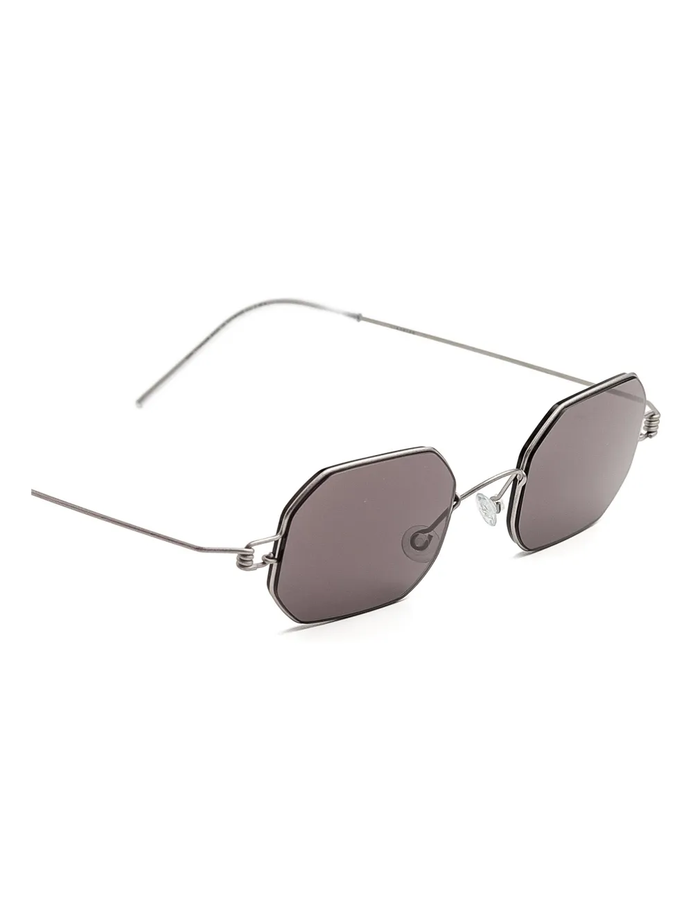 Lindberg geometric-frame sunglasses Zilver