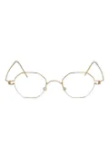 Lindberg geometric-frame glasses - Gold