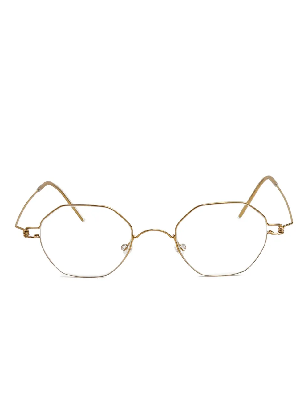 Lindberg geometric-frame glasses | Gold | Image 1