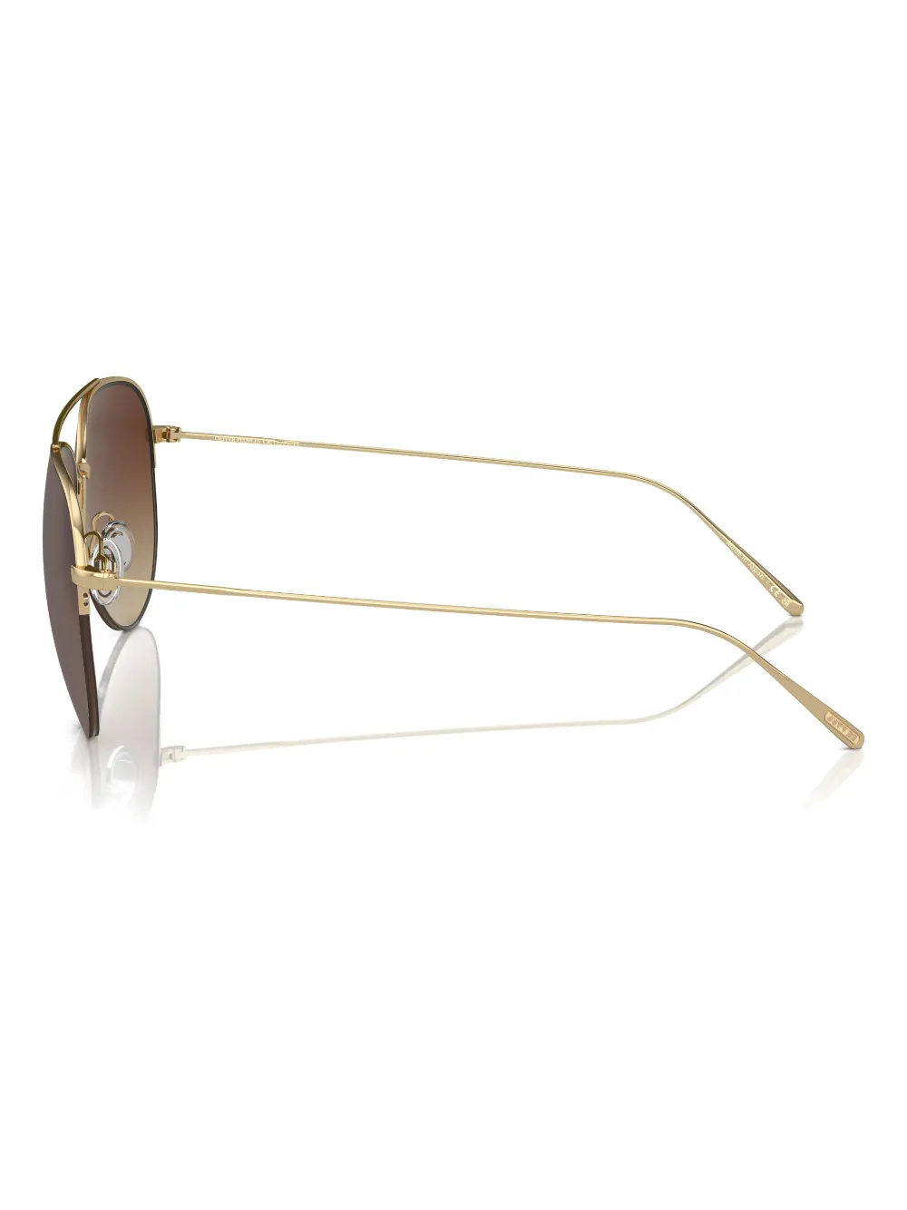 Oliver Peoples Cleamons zonnebril met piloten montuur Goud