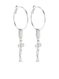 Ellen Conde crystal-embellished earrings - Silver